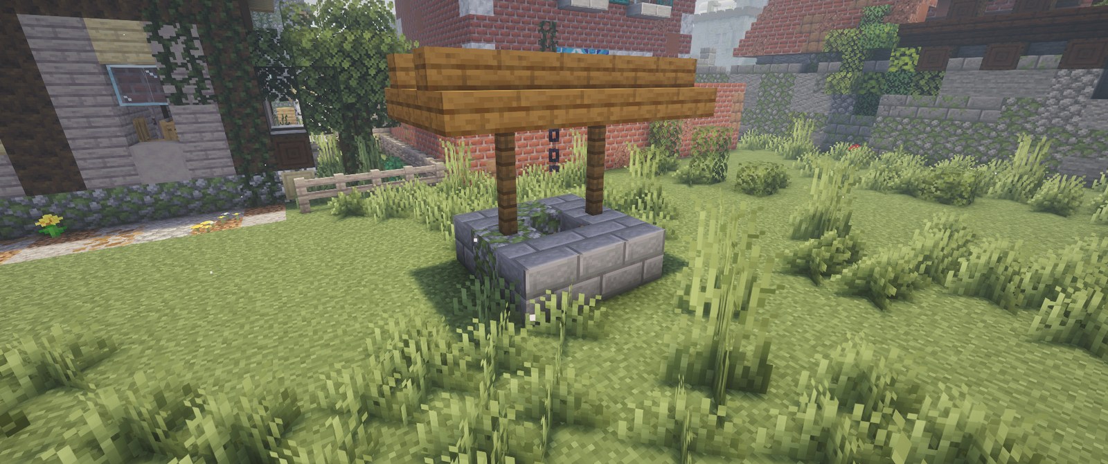 A dry, roofed well in the town's open ground