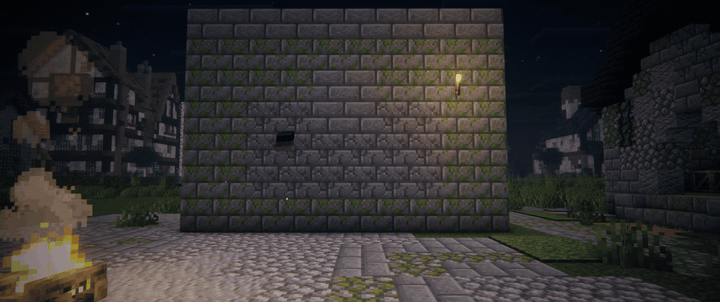 Something comes through a stone wall, and roars