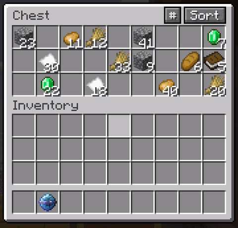A chest sorted with one click