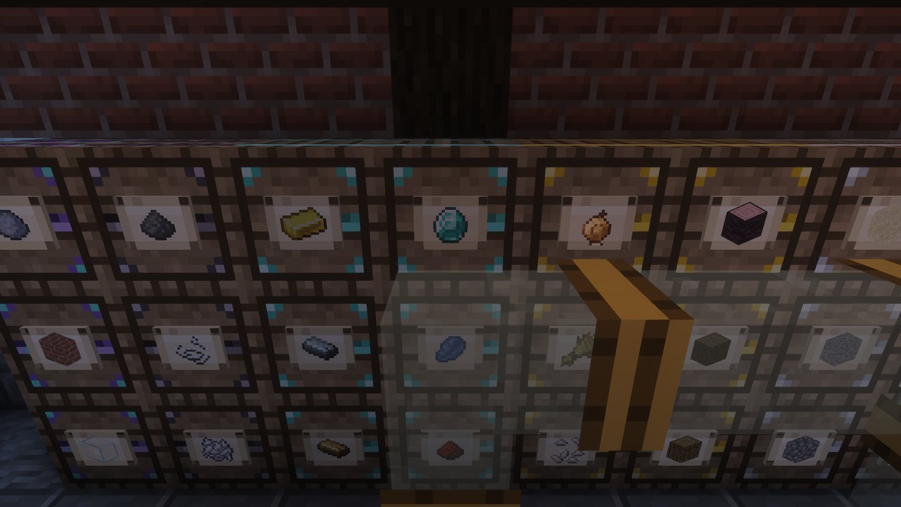 A wall of Storage Barrels with printed labels
