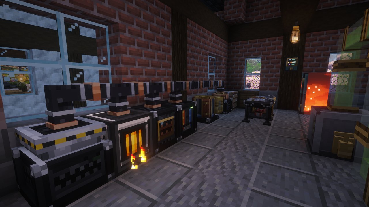 A row of machines on one cable, the Dock-a-Daemon Door open at the back